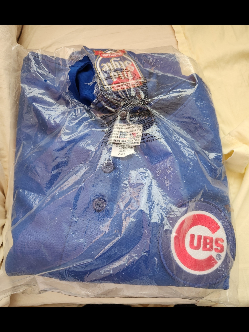 Super rare CUBS MLB  blue XXL Jersey with Old Style Brewing Patch.